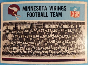 1966 PHILADELPHIA FOOTBALL #105 MINNESOTA VIKINGS FOOTBALL TEAM - Picture 1 of 3