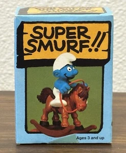 Vintage Schleich Peyo Super Schlumpf Schaukelpferd 6730. Nagelneu, versiegelt. Rarität! - Bild 1 von 7