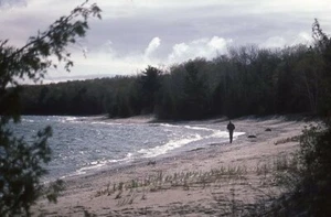 Lake Michigan Shore Line, Fisherman's Island, Charlevoix, MI Color Slide 1984 - Picture 1 of 1