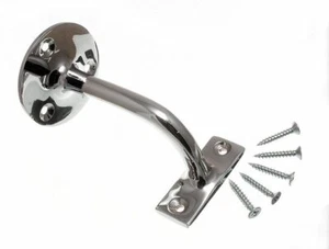 Neu 5 X Treppe Geländer Klammer Wand Halterungen 7.6cm 75mm Verchromt Messing - - Bild 1 von 1