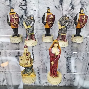 7er Set MINI Mittelalter Resin Fantasy Figuren - Burg, Krieger Ritter, Frau - Bild 1 von 11