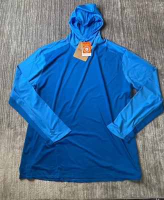 Simms Fishing Shirt Mens XXL Solarflex Hoody Blue Longsleeve Stretch UPF Outdoor - Image 1 of 4