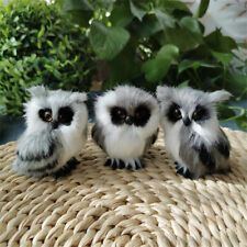 Cute Lovely Owl White Black Furry Christmas Bird Simulation Owl Home Decor L