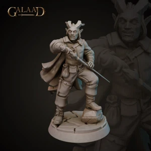 Tiefling Duelist - Fighter / Rogue - Galaad Miniatures - Dungeons and Dragons