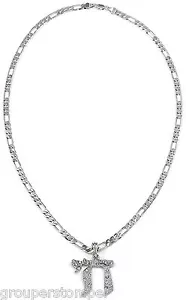 Nuevo Collar Chai Colgante 24 Pulgadas Estilo Fígaro Cadena Hebreo Mano de Dios - Imagen 1 de 9