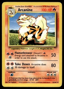 Arcanine 023/102 Pokemon Base Set Unlimited Non Holo (LP) - Picture 1 of 2