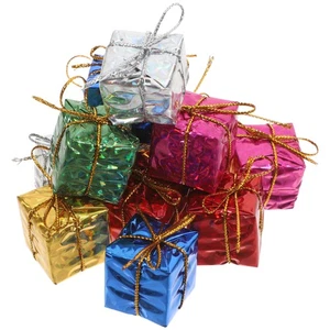 Miniatur Ornamente für kleine Bäume Weihnachten Hängedeko Geschenkbox - Bild 1 von 12