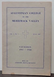 Vol. 1 Nr. 1 1947 Merrimack College Katalog Andover MA Erstausgabe Vintage - Bild 1 von 6
