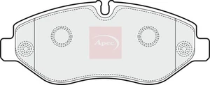Brake Pads Set fits IVECO DAILY Mk5, Mk6 Front 2011 on ELETTRICO 42555881 Apec - Picture 1 of 6