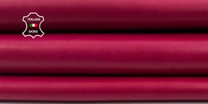 RASPBERRY ANILINE GLOVES Soft Italian Lambskin Leather hides 3sqf 0.8mm #C6059 - Picture 1 of 7