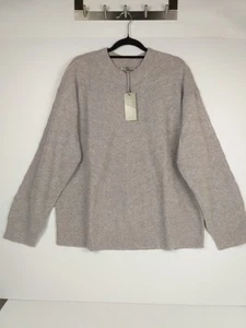 NEW XL Katies True Knits Chevron Jumper Womens Dove Grey Crew Neck Long Sleeves - Picture 1 of 6