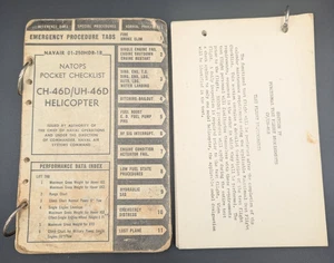 Original NATOPS Checklist & Test Flight CH UH 46 Sea Knight Helicopters - Picture 1 of 5