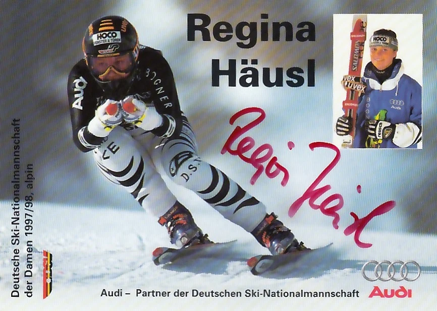 Regina Häusl:Olympia-WM+Weltcup-Teilnahmen Ski Alpin GER,Jun-WM 1.1992 - Bild 1 von 1