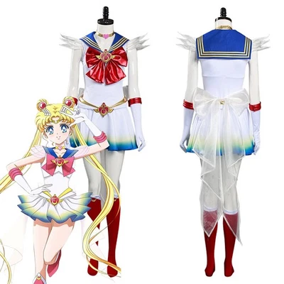 HANDGEFERTIGT Sailor Moon Eternal Tsukino Usagi Disfraz Juegos con disfraces Halloween Fiesta Vestido Trajes