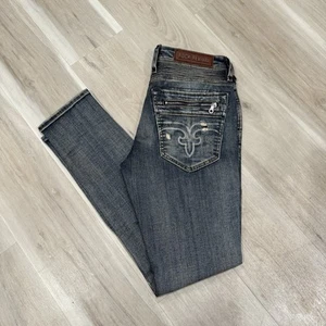 New Rock Revival Lean S210 Slim Jeans Men’s 32x32 Stretch Zip Pockets NWOT - Picture 1 of 17