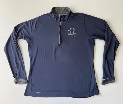 Chicago Bears Nike Womens Pullover Dri-Fit Shirt 1/4 Zip Sz XL Blue GUC - Image 1 of 4