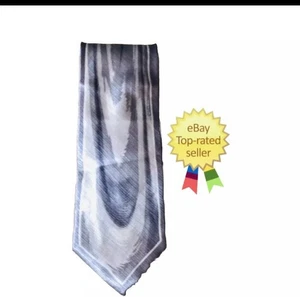 ENRICO CAPPO Krawatte 100 % Seide grau und weiß 4 Zoll Breit x 55 Zoll Lang - Bild 1 von 6