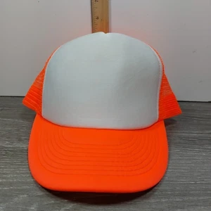 Cappello camionista snapback bianco vintage cobra arancione maglia berretto vuoto - Foto 1 di 7
