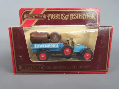 C993 Matchbox Modelle Of Yesteryear Y-26 Crossley Lowenbräu 1918 Blau IN Ovp - Bild 1 von 4