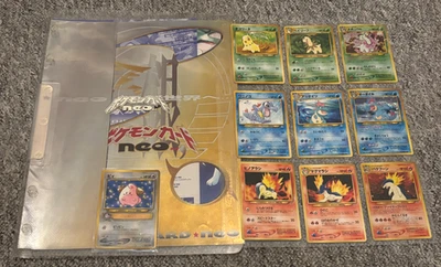 Tarjeta Pokémon japonesa Neo Premium File 1 Neo Genesis Promo Old Back 1999 Foto 1 de 4