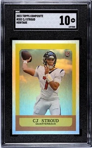 2023 Topps Composite CJ Stroud RC #352 Heritage Foil - SGC 10 - Houston Texans - Picture 1 of 2