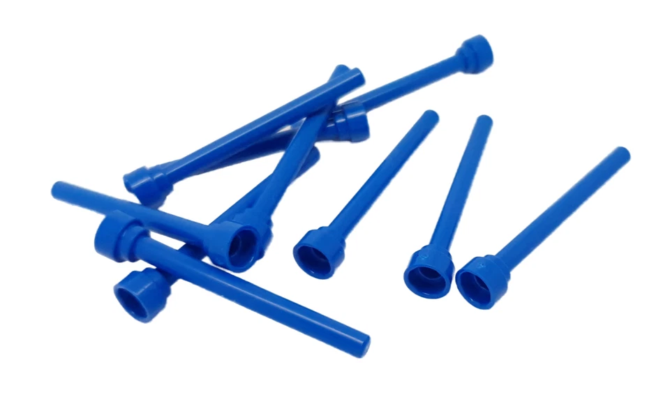 10 Stück LEGO Stein Antenne, 4166140, Stab, 1x4, blau, 3957, NEU - Bild 1 von 1
