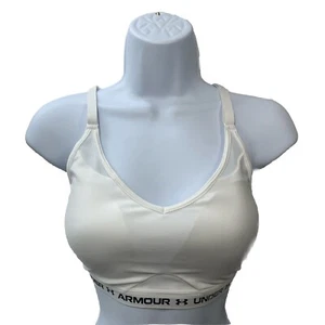 Under Armour Women's Crossback Low Impact Sports Bra Size Large White 1386424 - Picture 1 of 6