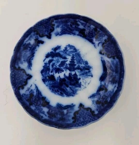 Villeroy Boch Wallerpangen Flow Blue Willow Pagoda 5.75" Dish Bowl Plate Germany - Picture 1 of 19