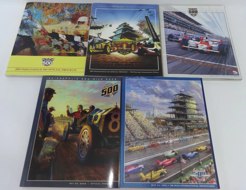 Set 5 Indy 500 Program 2005 2009 Wheldon Castroneves Penske Ganassi Andretti - Image 1 of 4