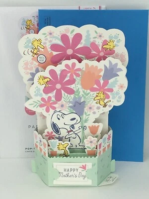 Hallmark Mother's Day Card ANY MOM Snoopy Paper Wonder Light Sound POP-UP - Image 1 of 4