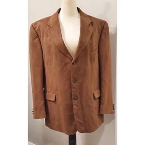 Oleg Cassini Vintage Micro Suede Men's Sports Coat Size 46R - Picture 1 of 5