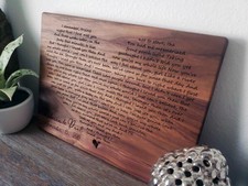 Personalized First Dance Wedding Song Lyrics Wooden Engraved Anniversary Gift