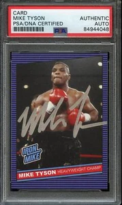 MIKE TYSON PSA/DNA AUTO 1986 DONRUSS STYLE IRON MIKE HOF *AB0107 - Picture 1 of 2