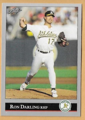 RON DARLING OAKLAND ATHLETICS #447 - LEAF NM-MT 1992 - Image 1 of 2