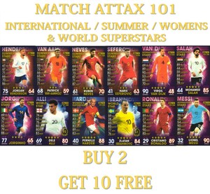 2019 Topps Match Attax 101 Summer / International / World / Women Stars Cards
