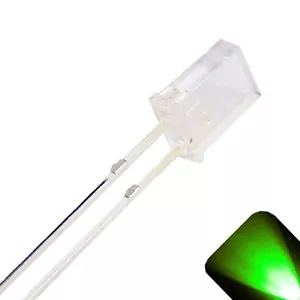 10 x 2x5x7mm LED rectangulares Gran angular Verde puro LED cuadrado x 2 5 7 - 7x5x2 mm - Imagen 1 de 3