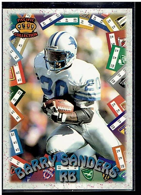 1996 Pacific Litho-Cel Game Time Barry Sanders #GT-71 Detroit Lions HOF - Image 1 of 2