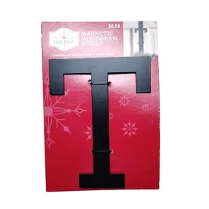 Holiday Time Magnet Monogramm Buchstabe T für Strumpf oder Kranz Aufhänger - Bild 1 von 3