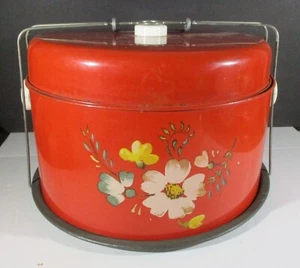DE COLECCIÓN ROJO 4 PIEZAS MCM COMPARTIMENTO PARA PASTELES Y ESPACIO PARA PASTELES O CUPCAKES EN TIP - Imagen 1 de 6