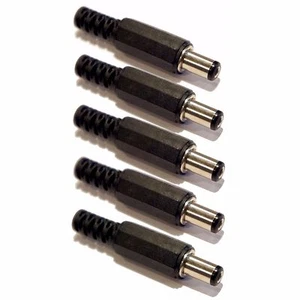 (5) Paquete de cañones de alimentación de CC machos I.D. 2,1 mm x O.D 5,5 mm x 9 mm de longitud soldadura - Imagen 1 de 4