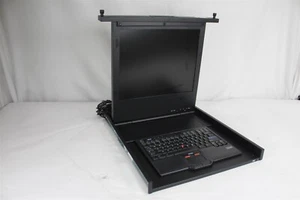 IBM 1U 17'' LCD Flat Panel 1723-HC1 Rack Mount KVM Console Kit w/ Cables - Picture 1 of 9