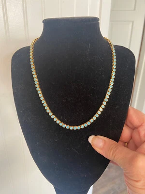 Divertido collar de oro turquesa creado - ¡Accesorio bohemio perfecto! Foto 1 de 4