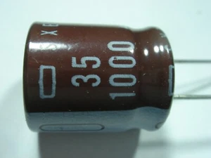 1000uF 35V 105°C ESR=0,11 ELKO radial   #19-354 - Picture 1 of 1