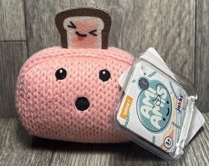 Ami Amis Fritz & Krisp Toaster & Bread 4” Mini Crochet Plush 2023 Jakks New Pink - Picture 1 of 9