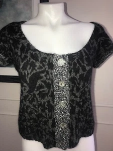 Free People Woman's Knit Sweater Vest Lambswool Rabbit ~ Sz L ~ Beautiful ~ - Picture 1 of 8