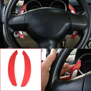 For Mitsubishi Lancer EVO 2007-2017 Red Aluminum Steering Wheel Shift Paddles 2X - Picture 1 of 10
