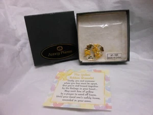 Abbey Press "5 Yellow Ribbons & 5 Silvertoned Hearts Return Home Bracelet" USED - Picture 1 of 2