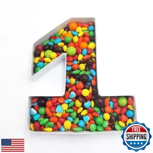 Paper Mache Cardboard Number Fillable Cutout Candy Tray Sweet Chocolate Jelly - Picture 1 of 4