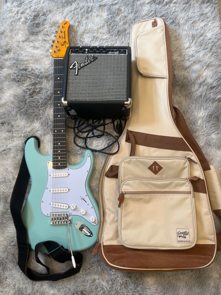 Jay Turser Electric Guitar Black w/Amp, Stand, Case, Chord Buddy Strings - Image 1 of 1