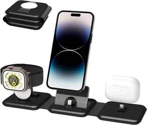 MEQATS 3 in 1 Travel Charger – Foldable Charging Station for iPhone 14/13/12/11 - Picture 1 of 7
